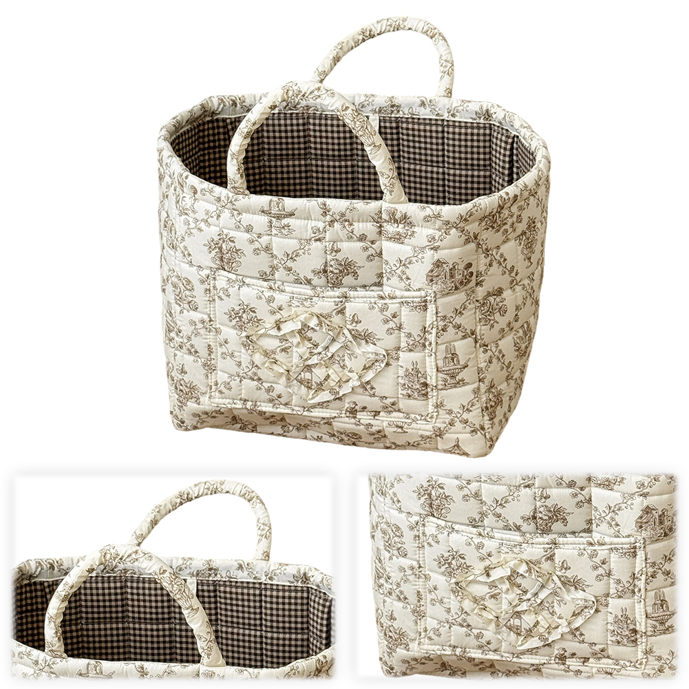 Storage Basket Fabric - Fabric Cloth Storage Basket with Handle