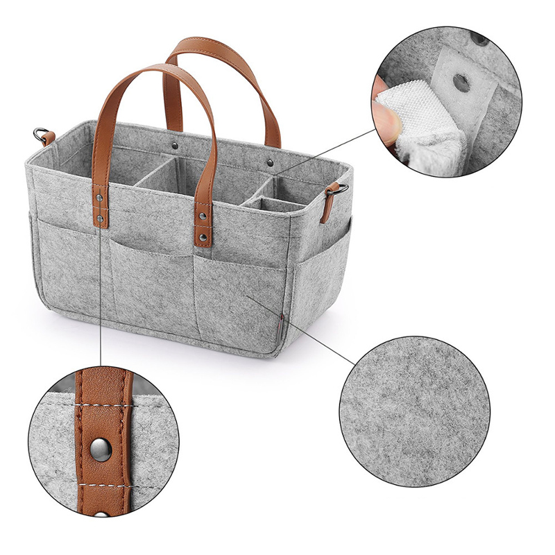 Baby Nursery Handles - Baby Felt Storage Nursery Organizer Basket