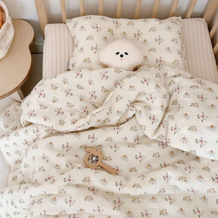 Baby Boy Nursery Quilt - Muslin Nursery Blanket for Toddlers Girls