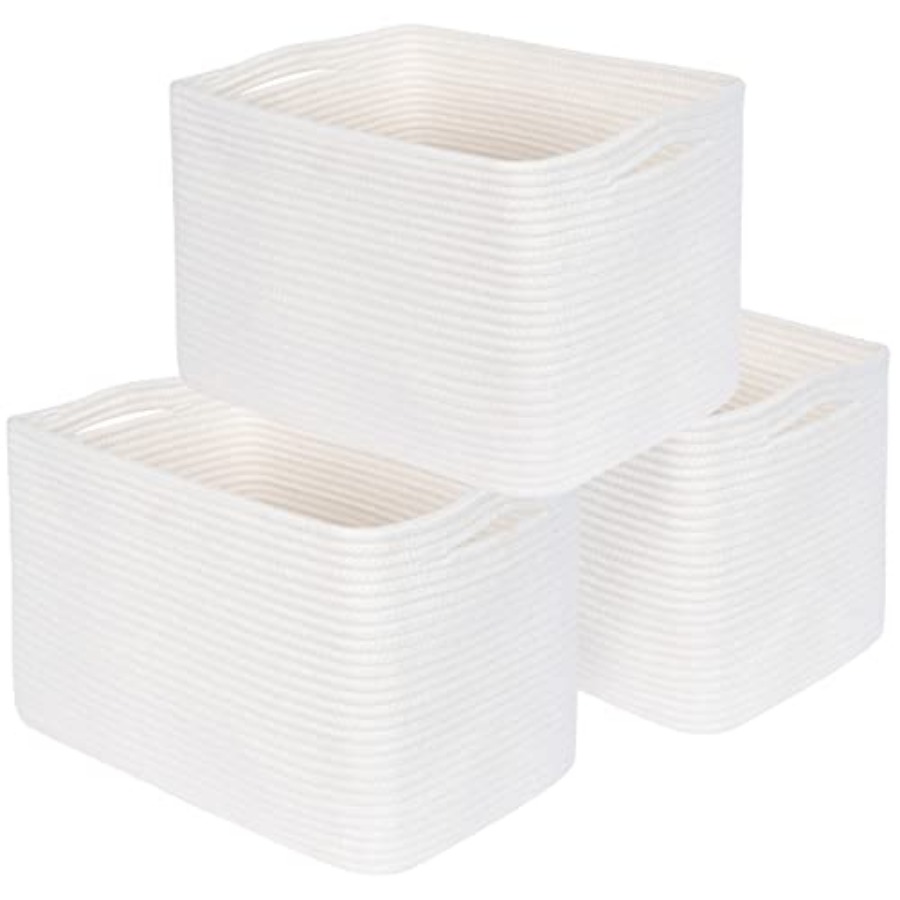 Baby Nursery Closet - 3-Pack Storage Baskets for Shelves Playroom