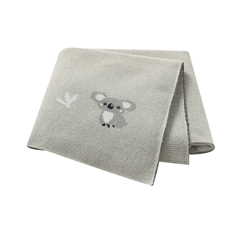 Baby Boy Nursery Quilt - Grey Baby Blankets Cotton 100*80cm Knit