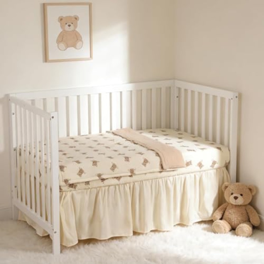 Baby Boy Nursery Quilt - Organic Cotton Muslin Baby Crib Bedding