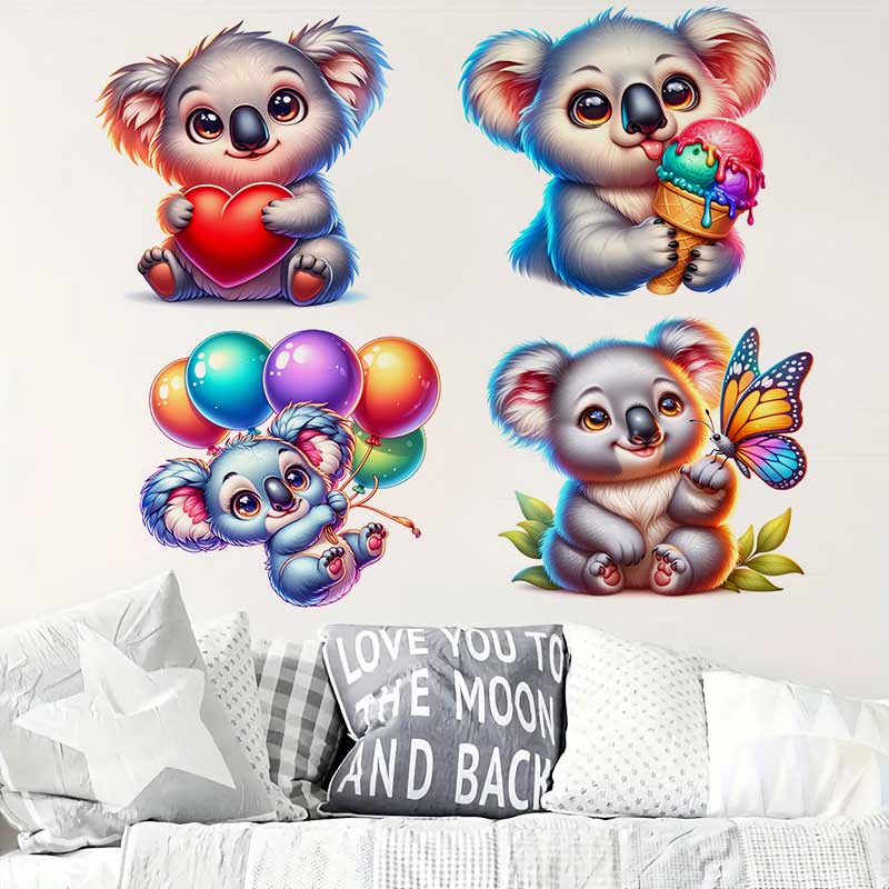 Baby Nursery Mural Wallpaper - Cute Koala Wall Sticker Baby Kids