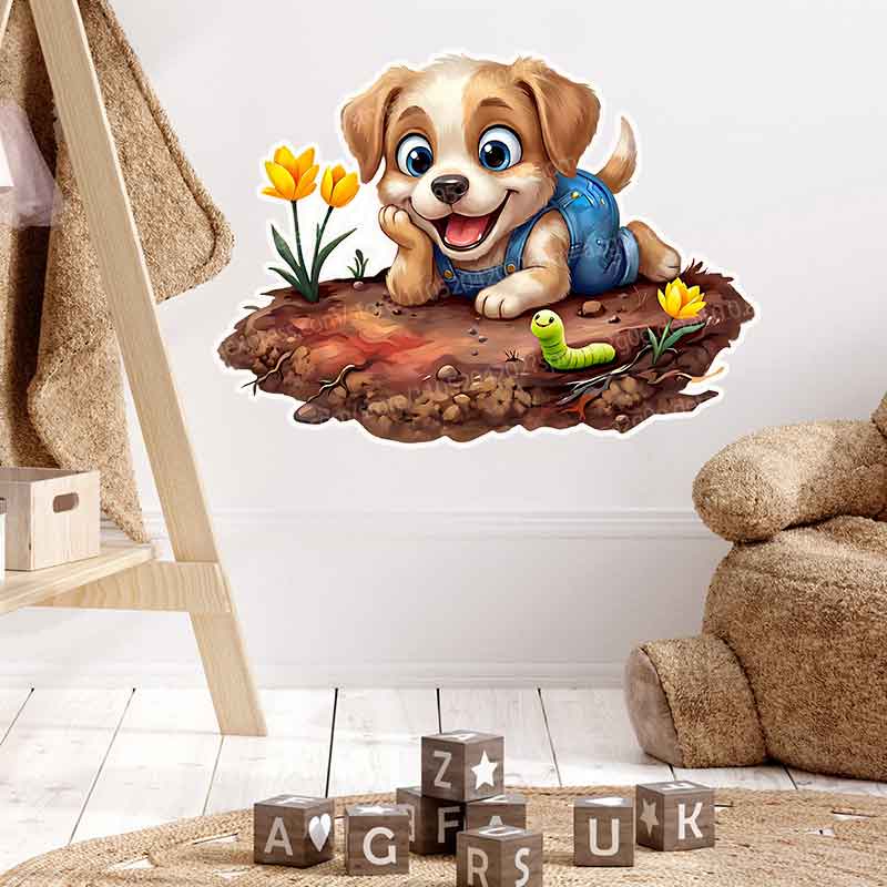 Woodland Baby in Garden Mural  - đánh giá và giá Baby Nursery Mural Wallpaper