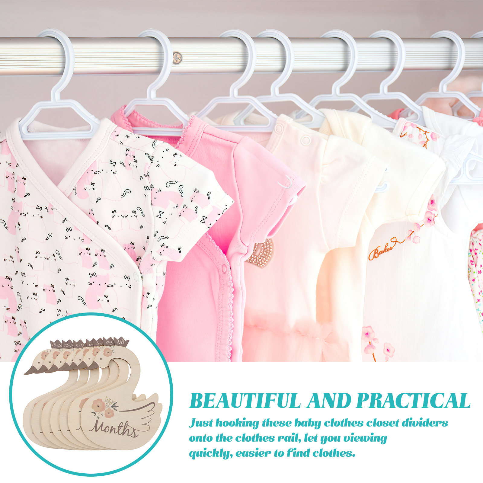 7Pcs Swan Baby Clothes Size Di - đánh giá và giá Baby Nursery Closet