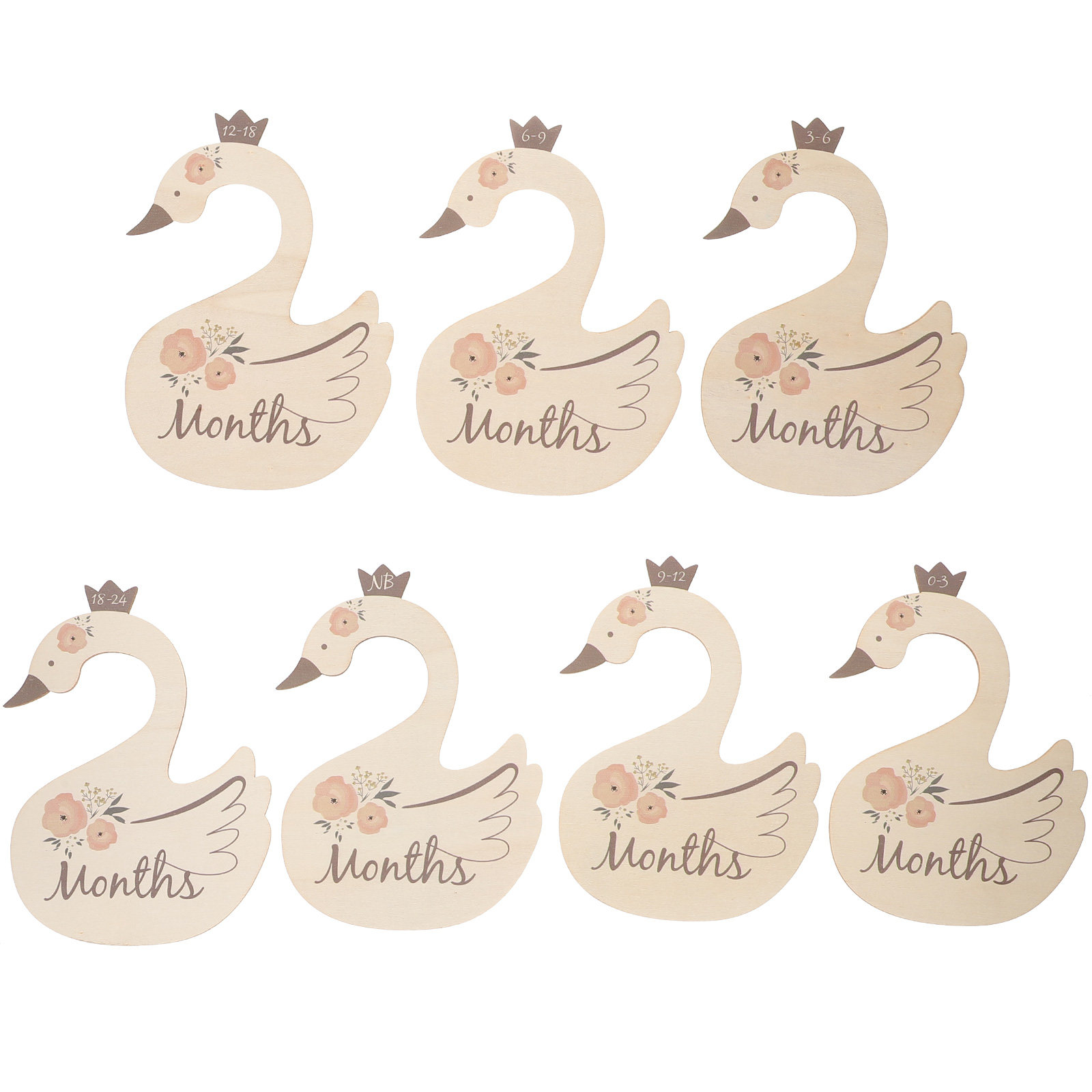7Pcs Swan Baby Clothes Size Di - đánh giá và giá Baby Nursery Closet