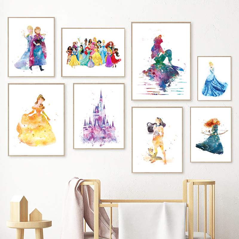 Watercolor Princess Poster Nur - đánh giá và giá Baby Nursery Games