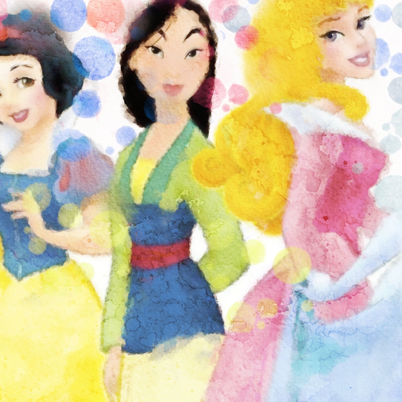 Watercolor Princess Poster Nur - đánh giá và giá Baby Nursery Games