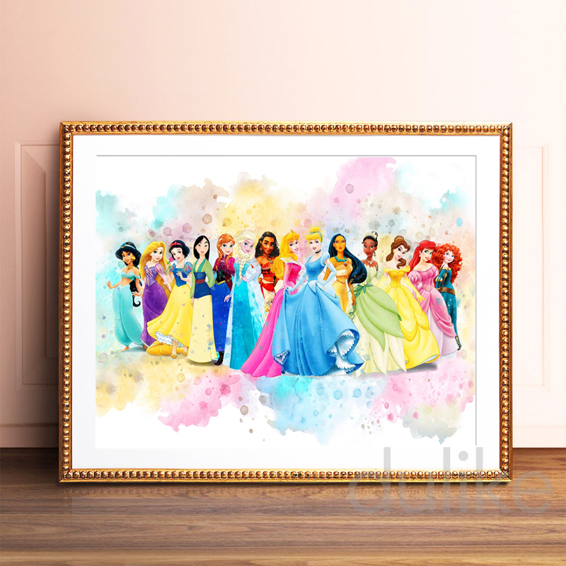 Watercolor Princess Poster Nur - đánh giá và giá Baby Nursery Games