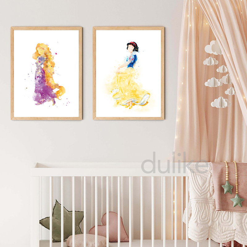 Watercolor Princess Poster Nur - đánh giá và giá Baby Nursery Games
