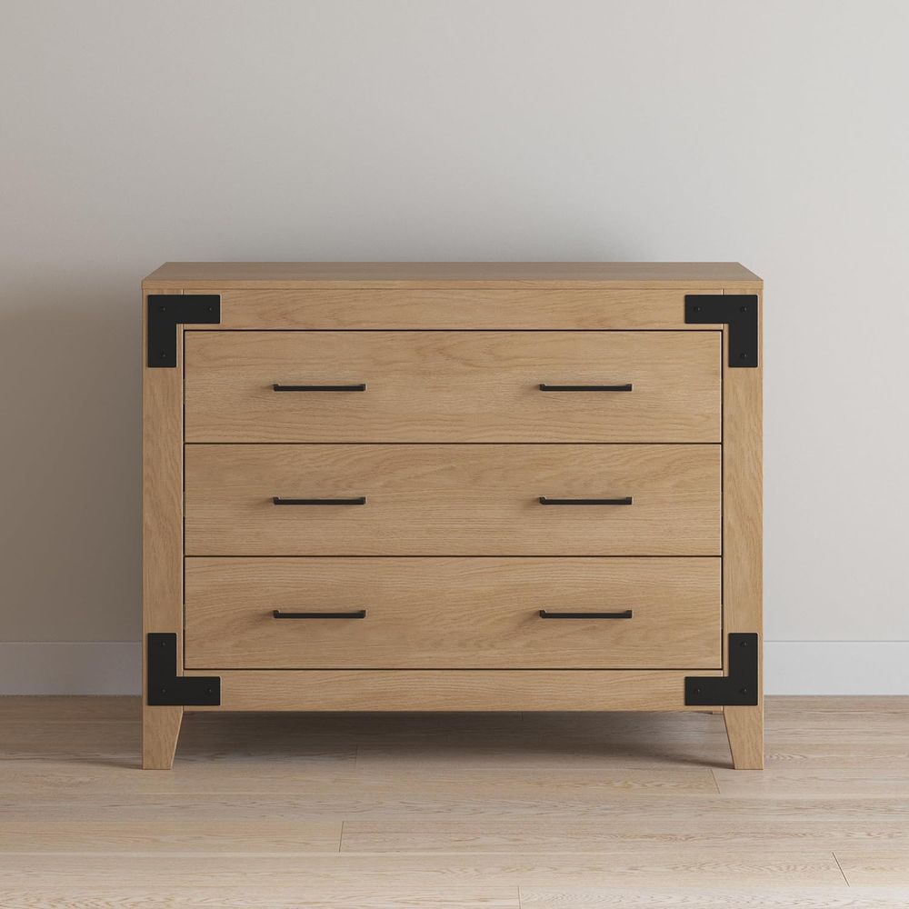 3-Drawer Wooden Nursery Dresse - đánh giá và giá Baby Nursery Handles