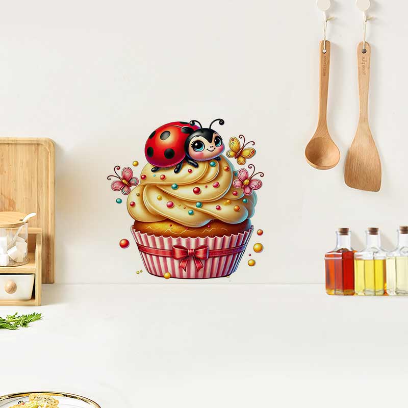 Cute Ladybug Wall Sticker Baby - đánh giá và giá Baby Nursery Mural Wallpaper