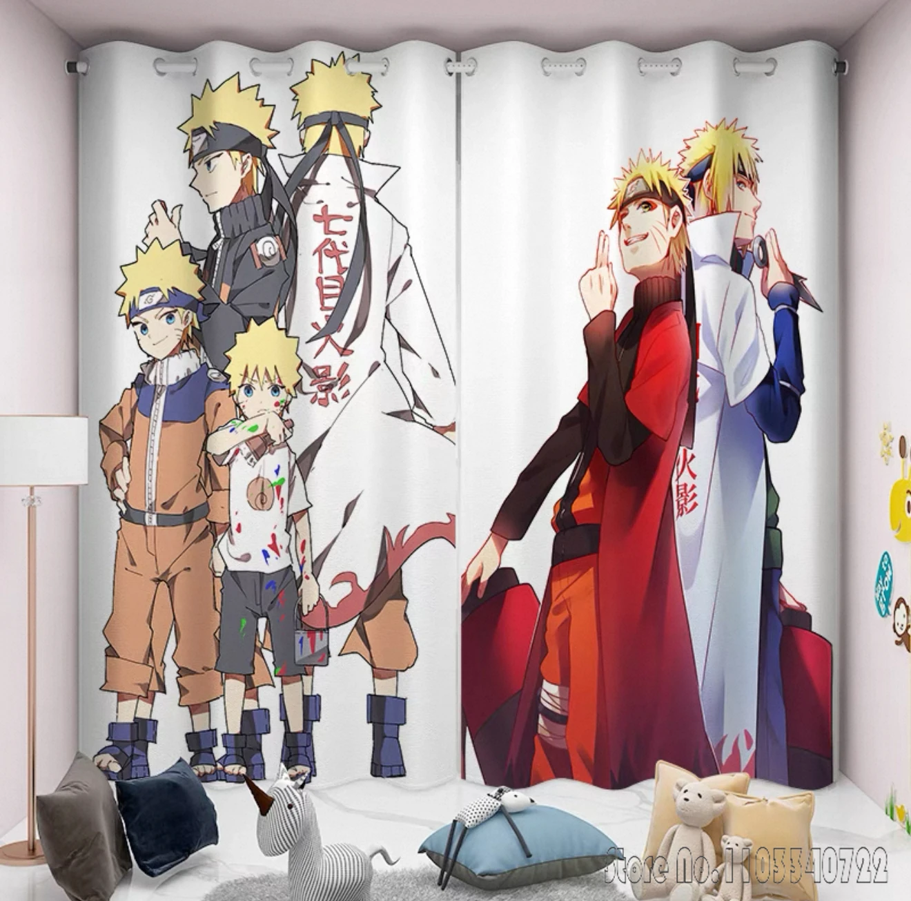 Anime N-Naruto Akatsuki Cartoo - đánh giá và giá Baby Nursery Blackout Curtains