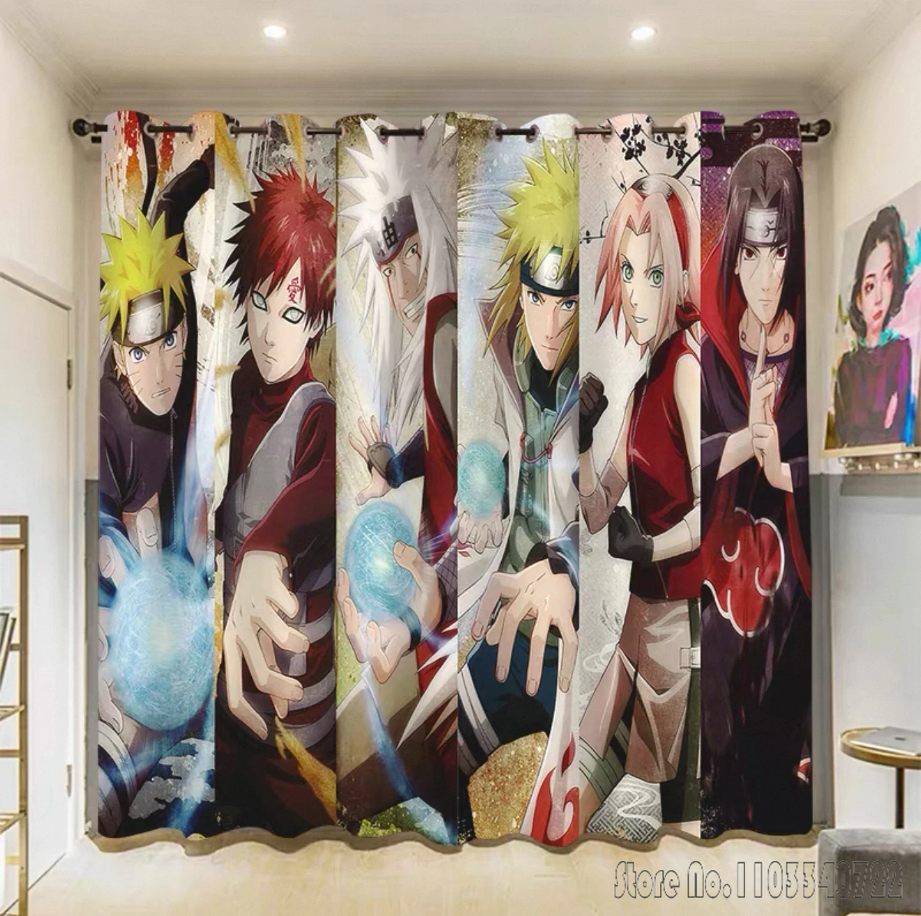 Anime N-Naruto Akatsuki Cartoo - đánh giá và giá Baby Nursery Blackout Curtains