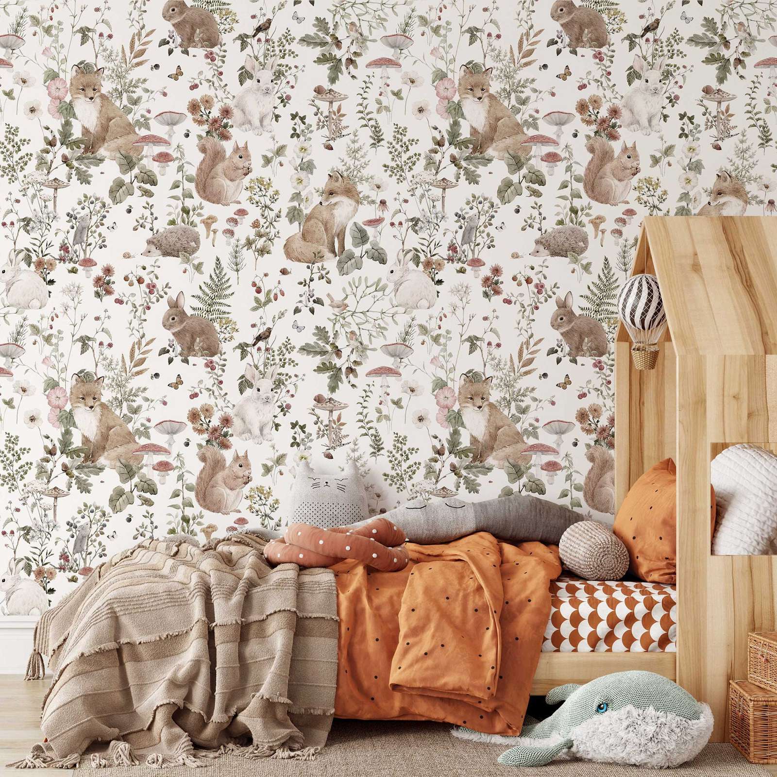 Forest Babies MuraL, Boys Nurs - đánh giá và giá Baby Nursery Mural Wallpaper