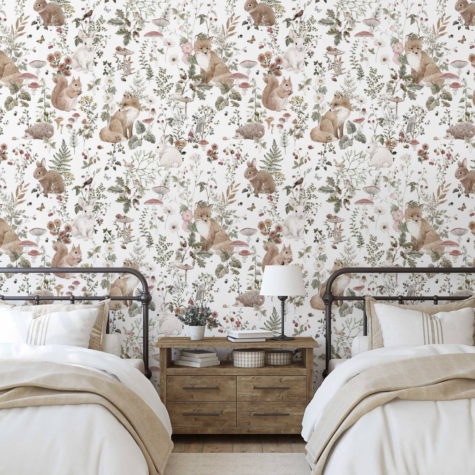 Forest Babies MuraL, Boys Nurs - đánh giá và giá Baby Nursery Mural Wallpaper