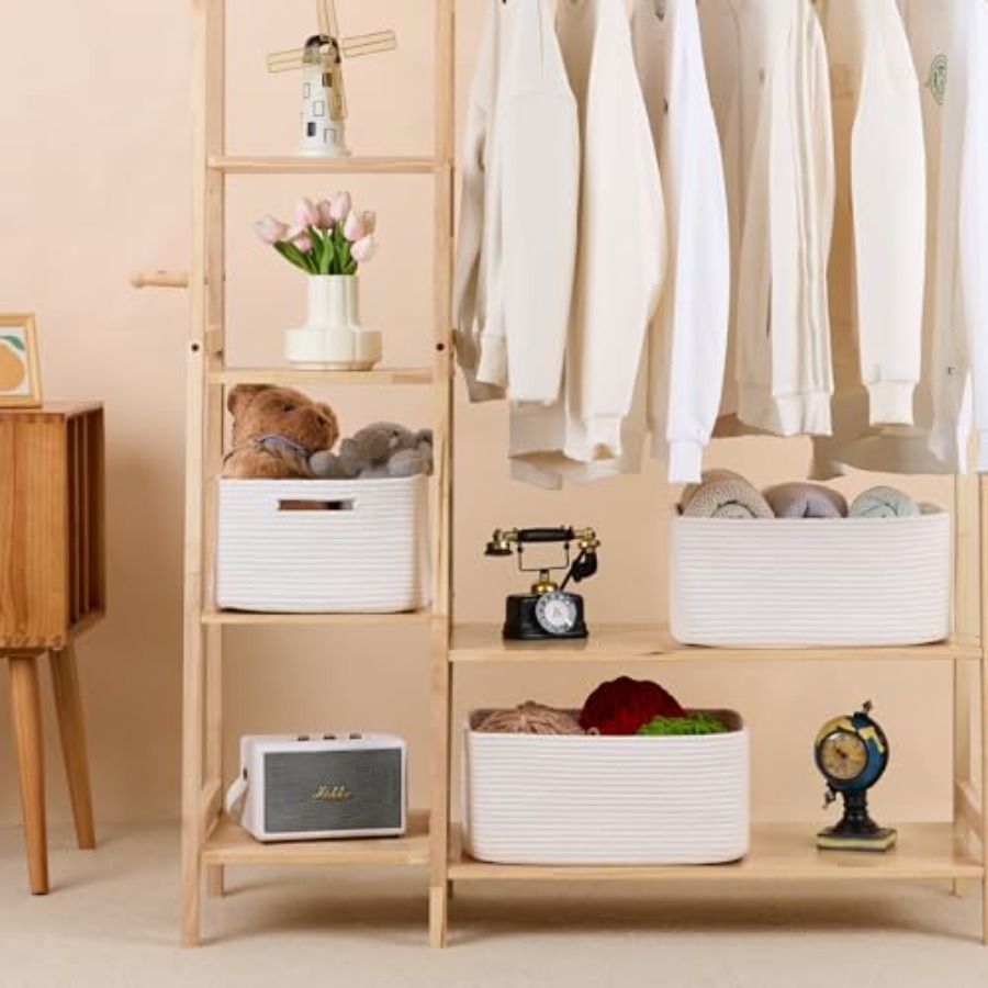 Large Storage Baskets for Orga - đánh giá và giá Baby Nursery Closet