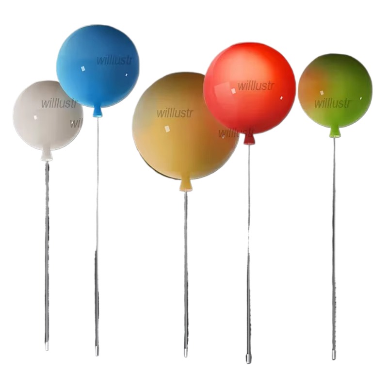 Colorful Glass Balloon Ceiling - đánh giá và giá Baby Nursery Ceiling Light