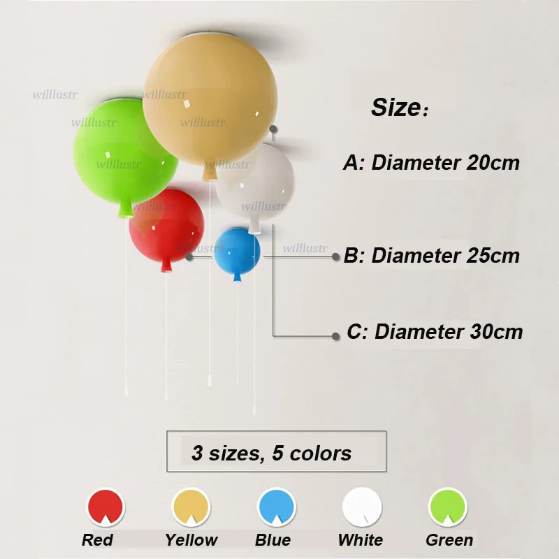 Colorful Glass Balloon Ceiling - đánh giá và giá Baby Nursery Ceiling Light