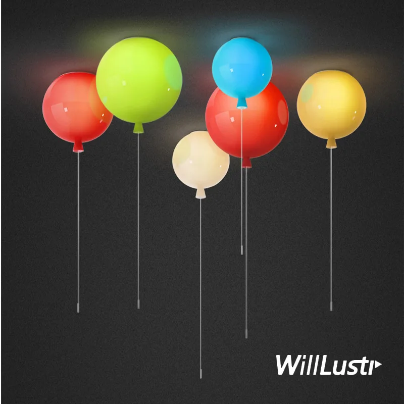 Colorful Glass Balloon Ceiling - đánh giá và giá Baby Nursery Ceiling Light