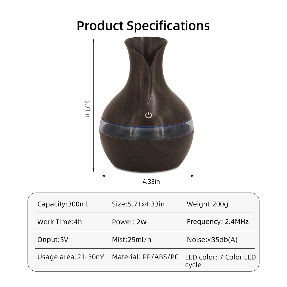 300ml USB Humidifier & Essenti - đánh giá và giá Humidifier Nursery Quiet