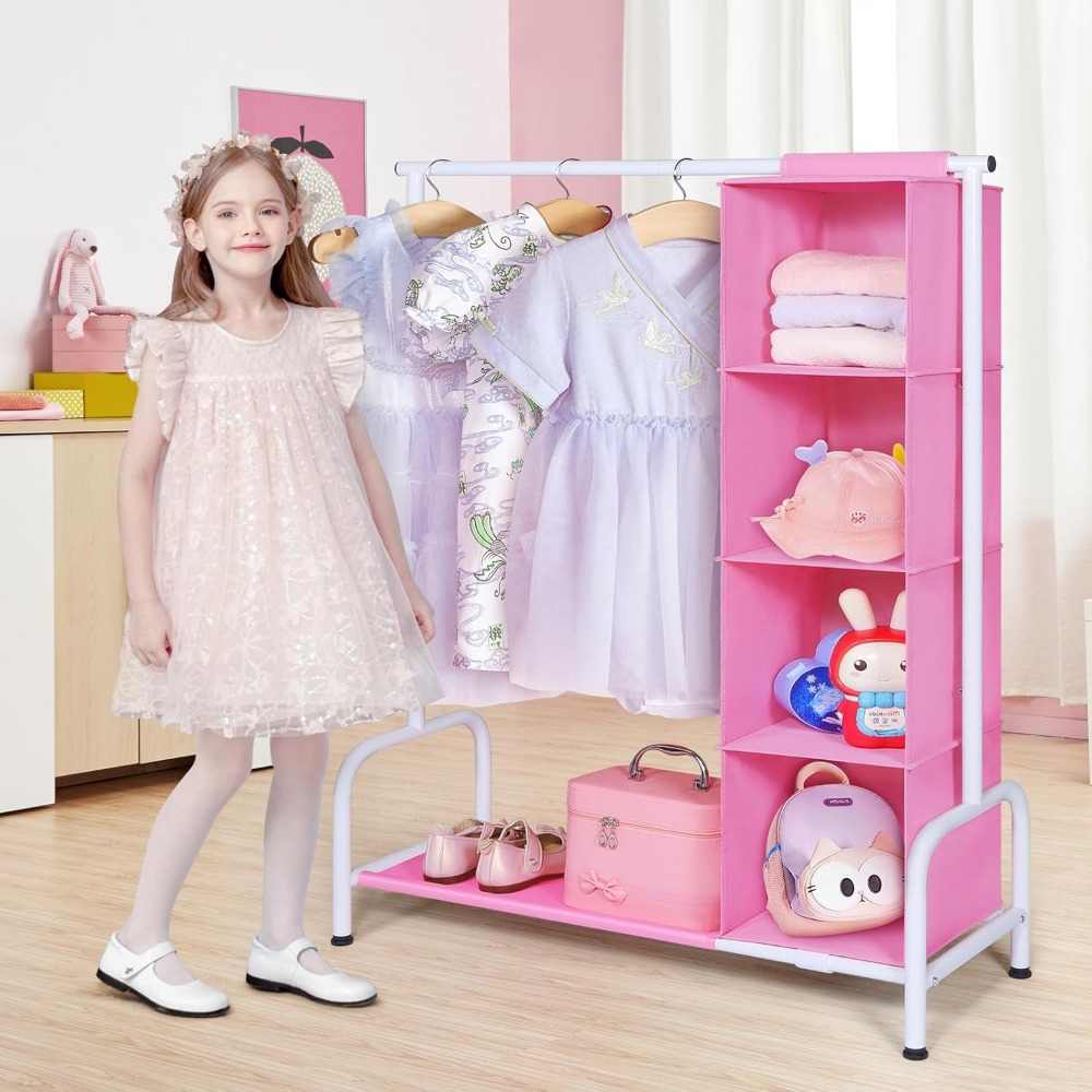Tall Kids Clothing Rack with H - đánh giá và giá Baby Nursery Closet