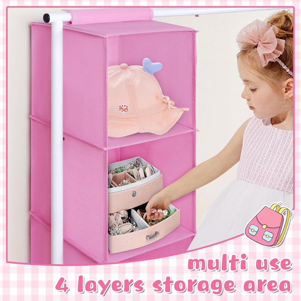 Tall Kids Clothing Rack with H - đánh giá và giá Baby Nursery Closet