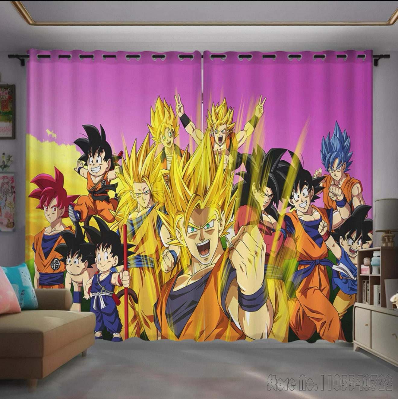 Hot Child Anime Dragon Ball Wu - đánh giá và giá Baby Nursery Blackout Curtains