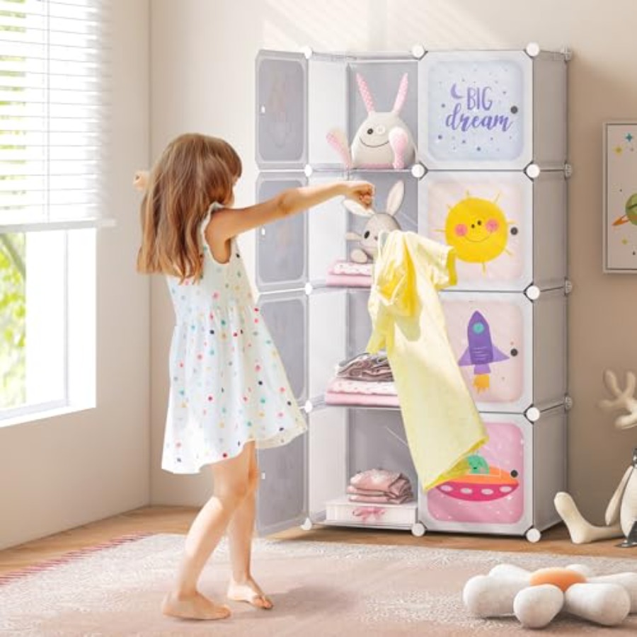 Wardrobe Kid Closet Portable B - đánh giá và giá Baby Nursery Closet
