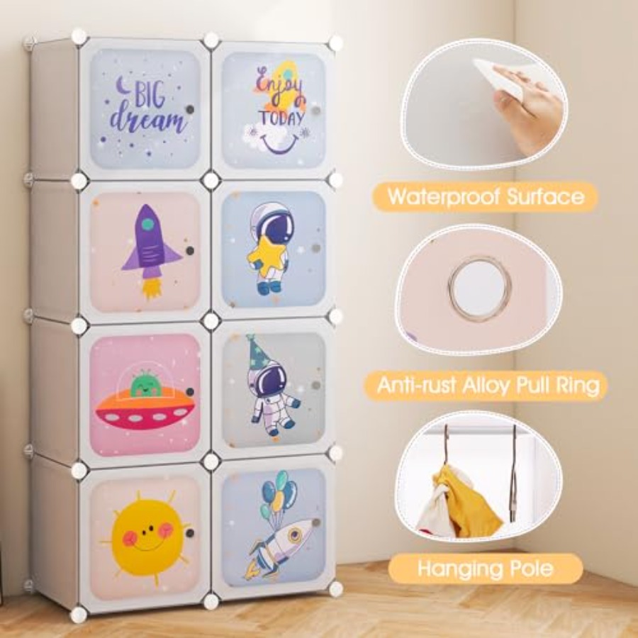Wardrobe Kid Closet Portable B - đánh giá và giá Baby Nursery Closet