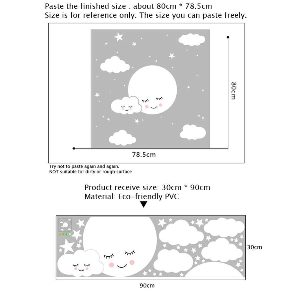 White Cartoon Smiling Cloud St - đánh giá và giá Baby Nursery Mural Wallpaper
