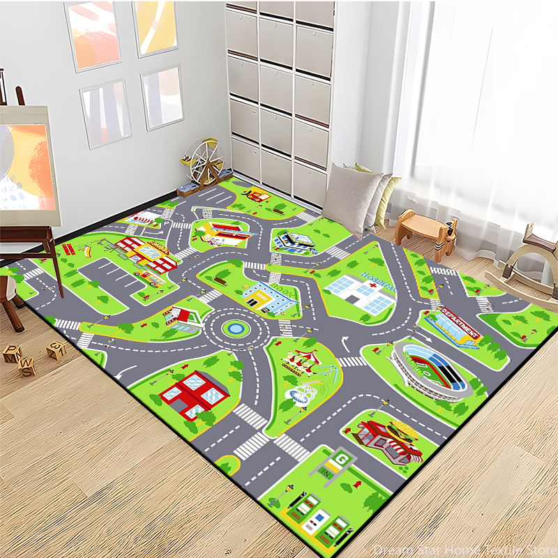 Kids Road Traffic Carpet Carto - đánh giá và giá Baby Nursery Games