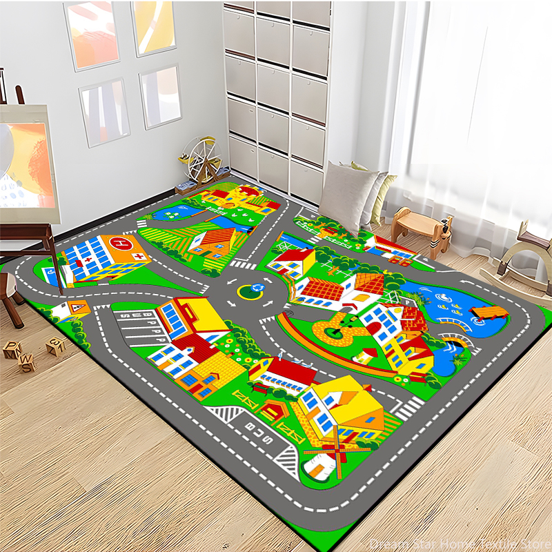 Kids Road Traffic Carpet Carto - đánh giá và giá Baby Nursery Games
