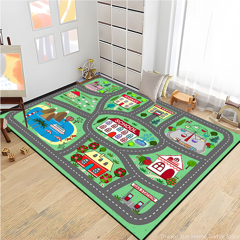Kids Road Traffic Carpet Carto - đánh giá và giá Baby Nursery Games