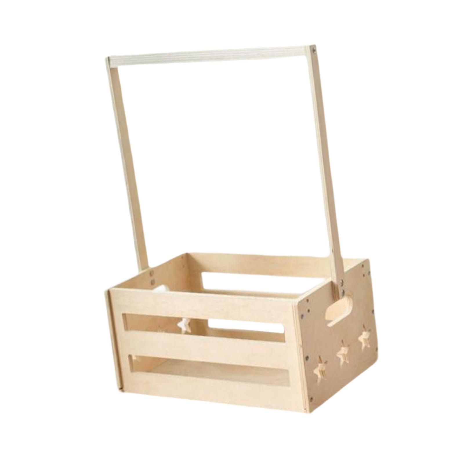 Wooden Storage Basket with Han - đánh giá và giá Baby Nursery Handles