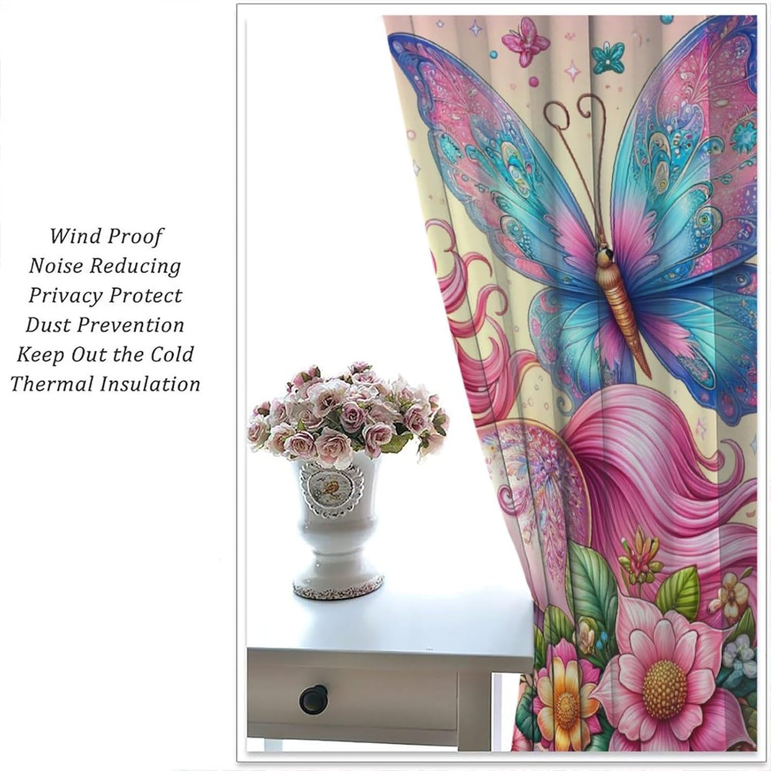 Fantasy Kids Unicorn Curtain P - đánh giá và giá Baby Nursery Blackout Curtains