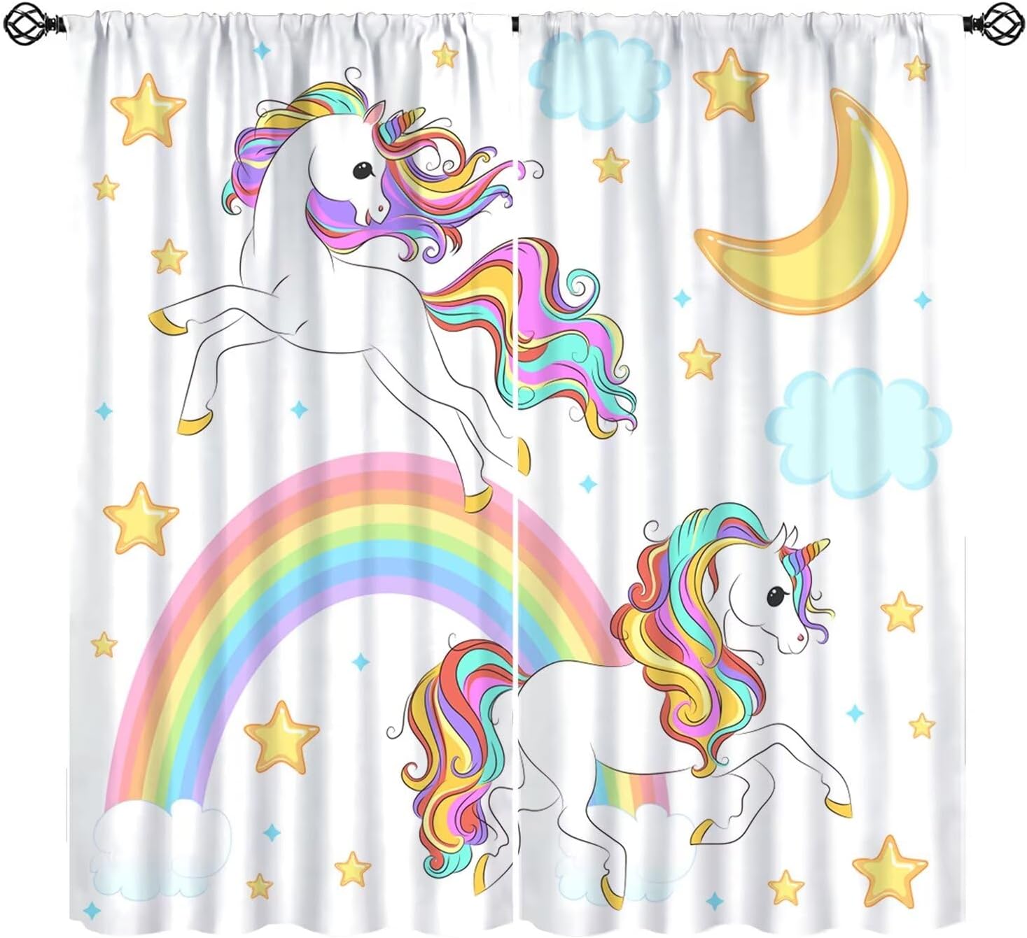 Fantasy Kids Unicorn Curtain P - đánh giá và giá Baby Nursery Blackout Curtains