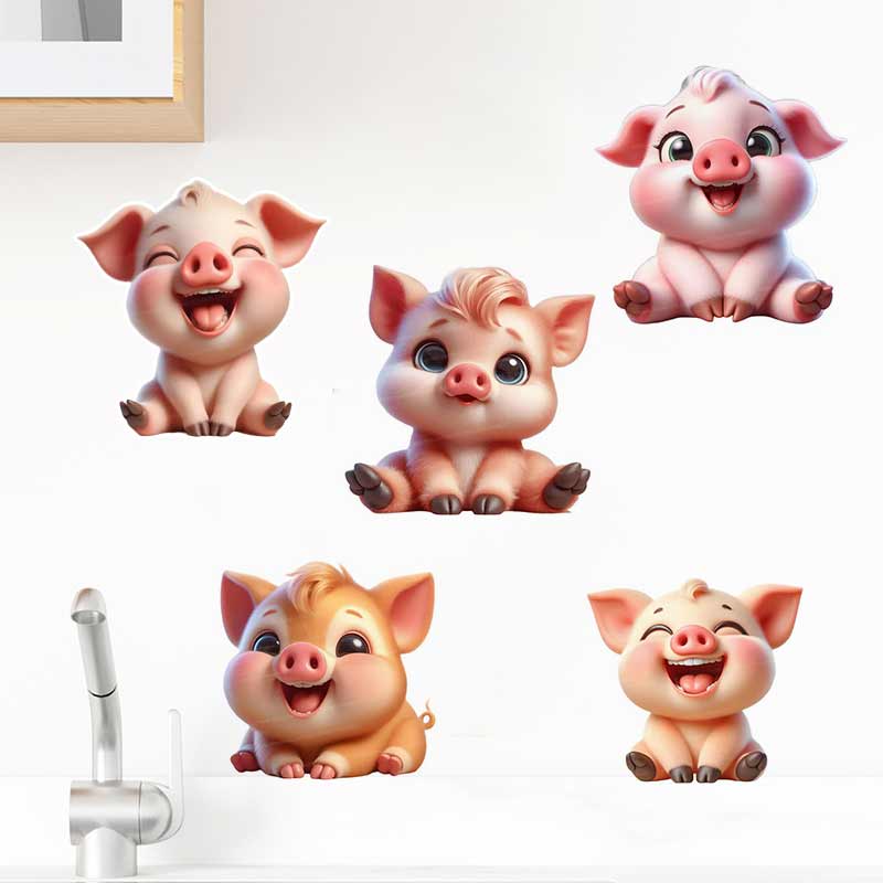 Cute piggy Wall Sticker Baby K - đánh giá và giá Baby Nursery Mural Wallpaper
