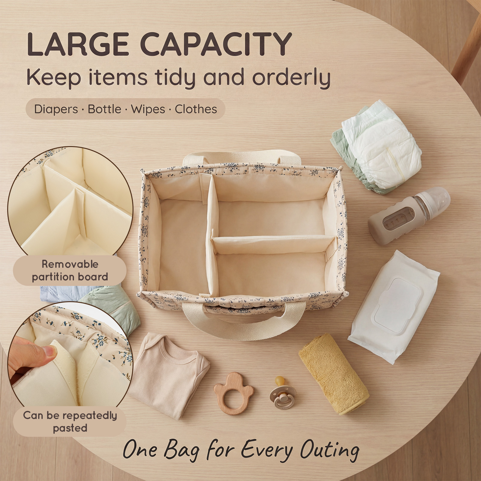 Foldable Diaper Caddy Organize - đánh giá và giá Baby Nursery Handles