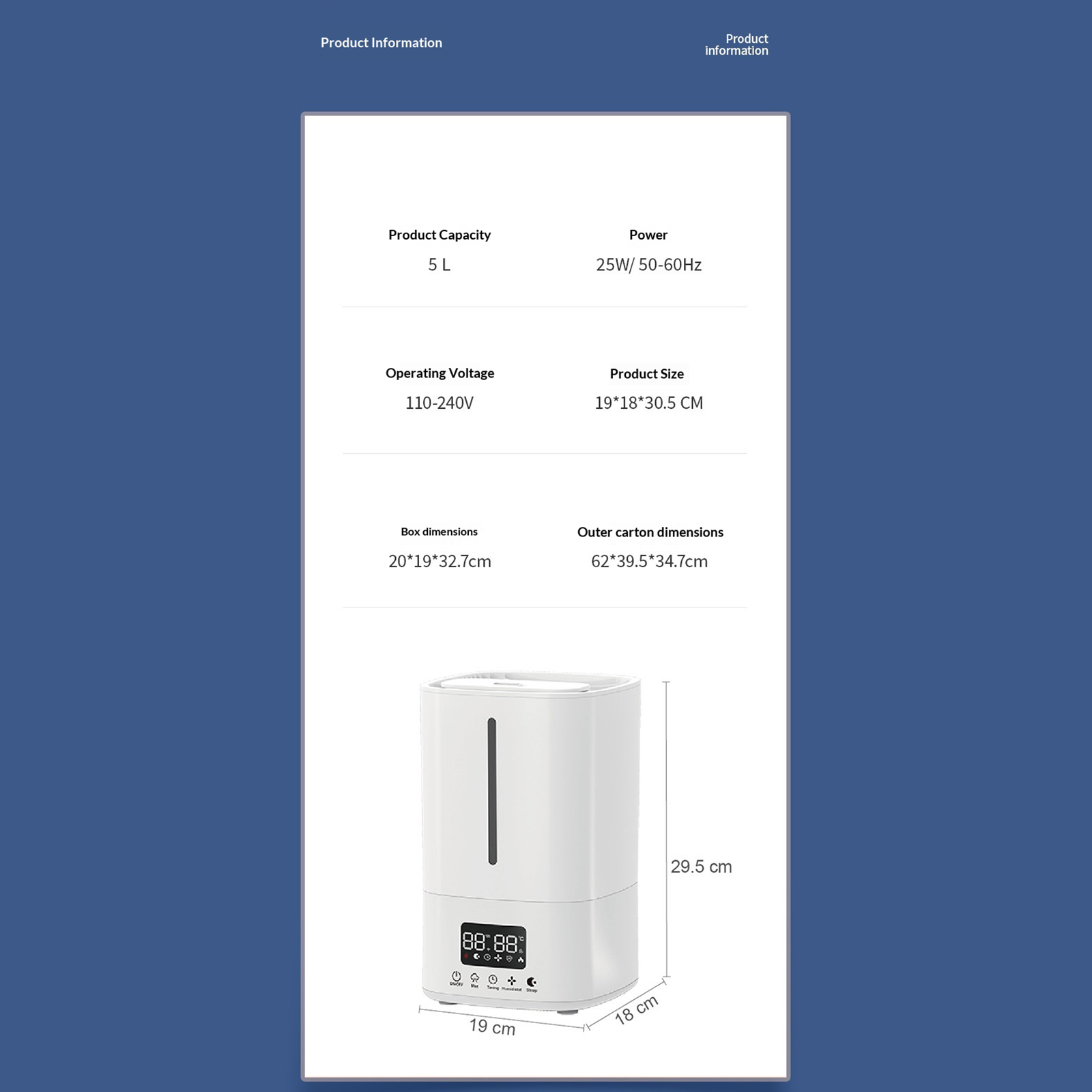 5L Cool Mist Humidifier W/ Air - đánh giá và giá Baby Nursery Air Purifier