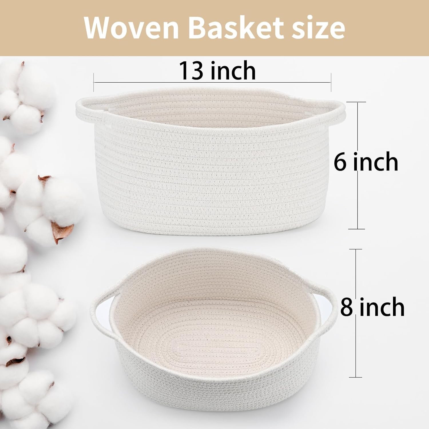 Medium Woven Cotton Rope Baske - đánh giá và giá Baby Nursery Handles