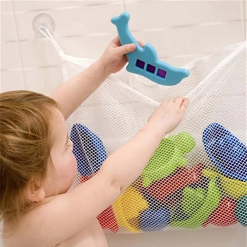 Baby Bathroom Mesh Bath Bag Ki - đánh giá và giá Storage Basket Fabric