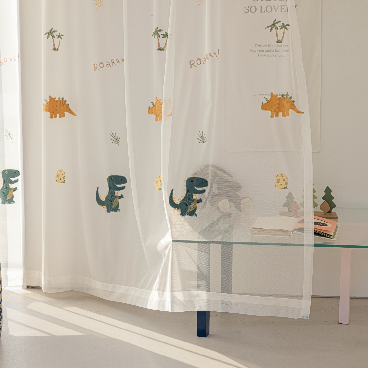 Blue Cartoon Dinosaur Kids Bla - đánh giá và giá Baby Nursery Blackout Curtains