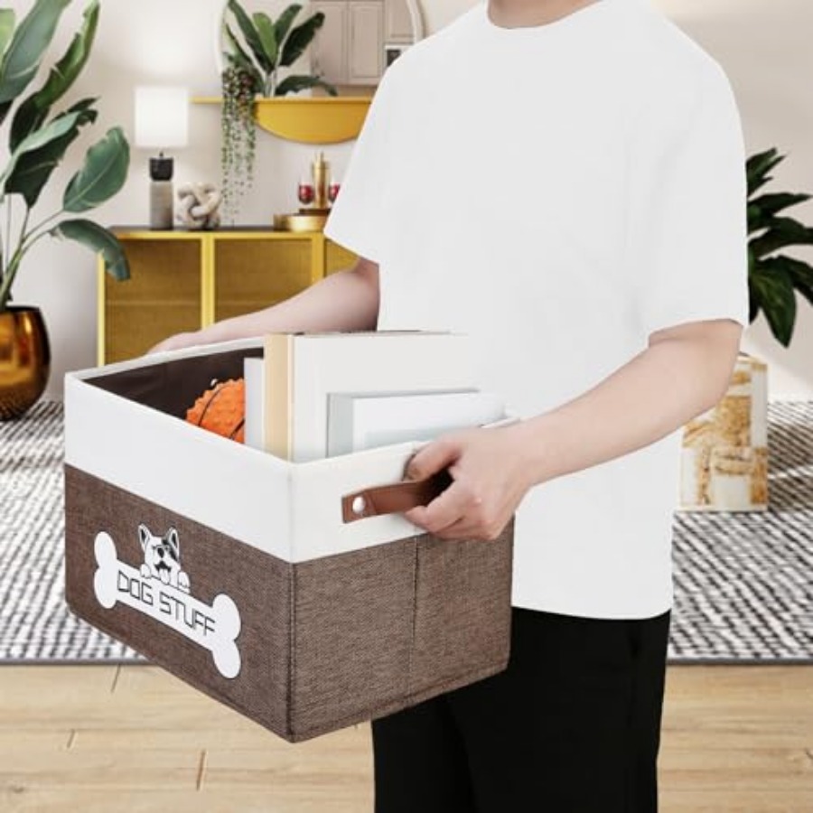 Foldable Dog Toy Box, Fabric P - đánh giá và giá Storage Basket Fabric