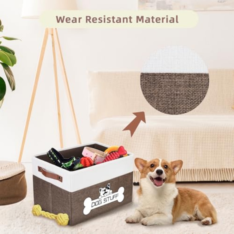 Foldable Dog Toy Box, Fabric P - đánh giá và giá Storage Basket Fabric