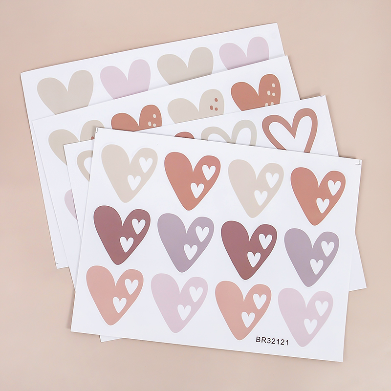 2pcs Lovely Hearts Ins Wall St - đánh giá và giá Baby Nursery Mural Wallpaper