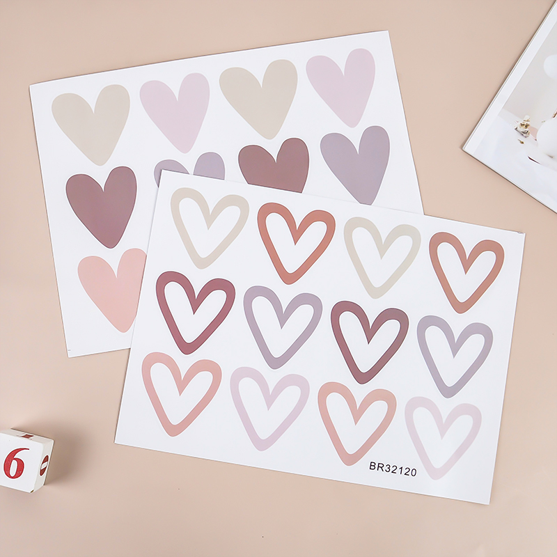 2pcs Lovely Hearts Ins Wall St - đánh giá và giá Baby Nursery Mural Wallpaper