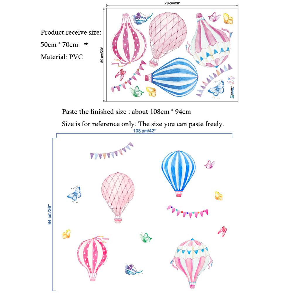Cartoon Hot Air Balloon Wall S - đánh giá và giá Baby Nursery Mural Wallpaper