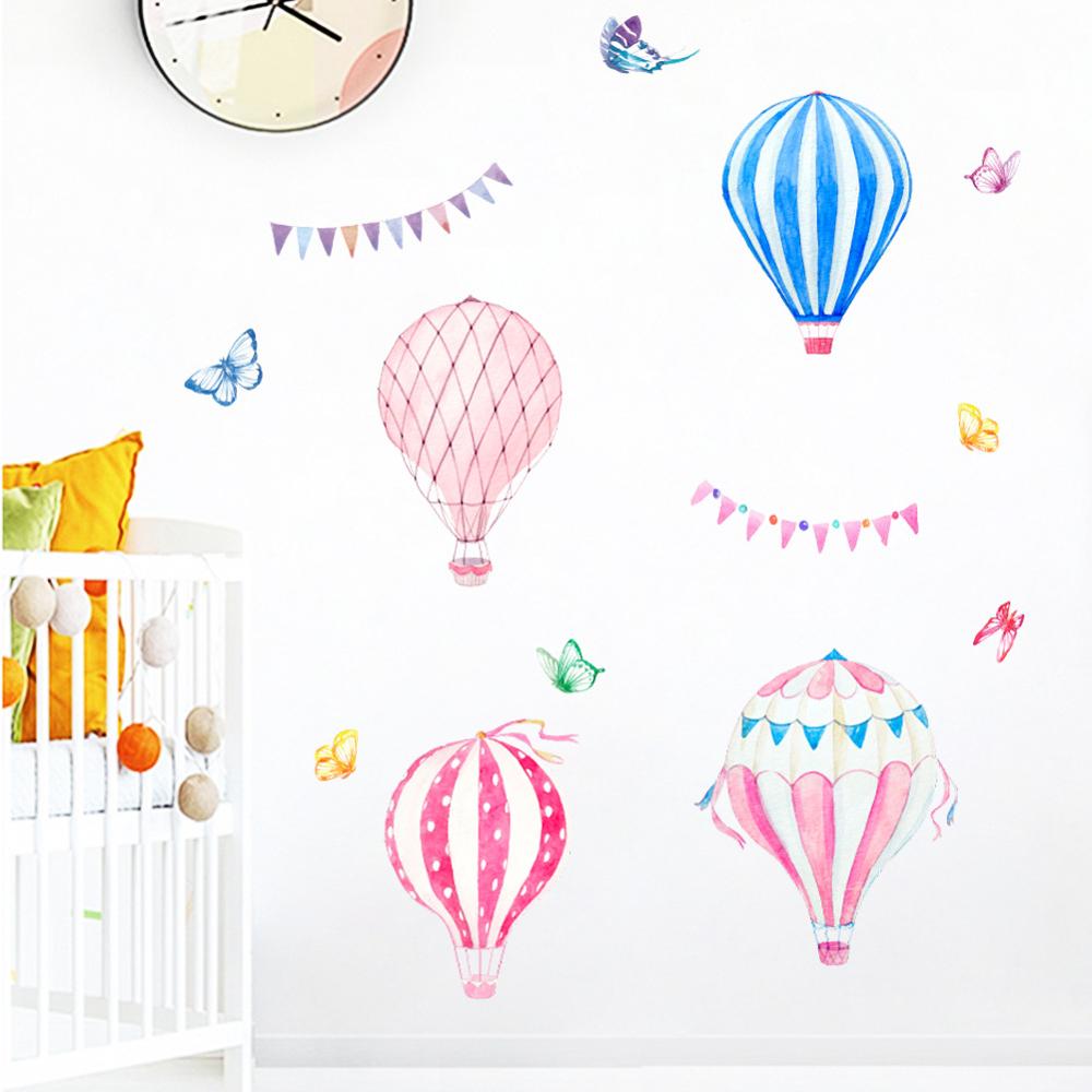 Cartoon Hot Air Balloon Wall S - đánh giá và giá Baby Nursery Mural Wallpaper
