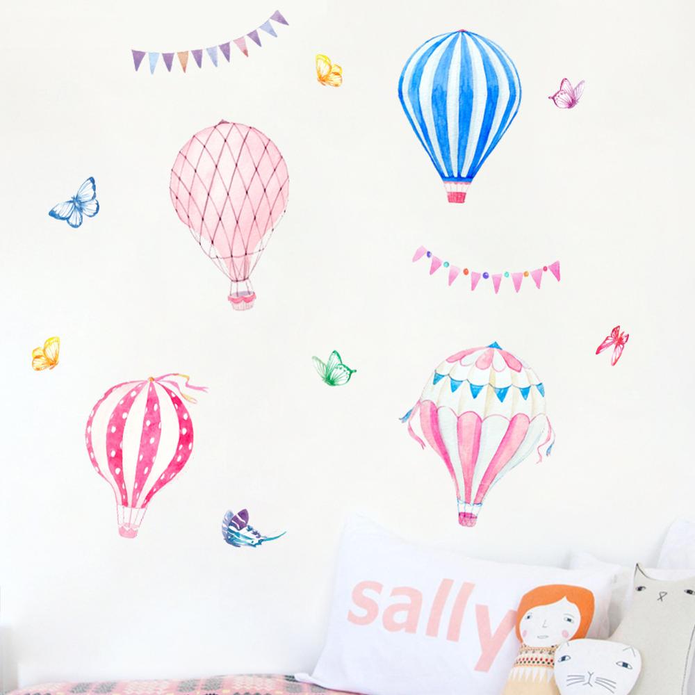 Cartoon Hot Air Balloon Wall S - đánh giá và giá Baby Nursery Mural Wallpaper